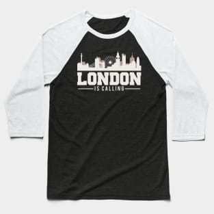 Vintage London Is Calling Skyline UK Vacation Baseball T-Shirt